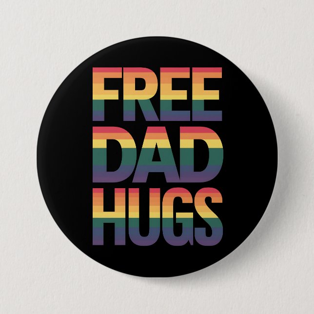Free Pappa Hugs LGBTQ Gay pride Month Proud Ally Knapp (Framsida)