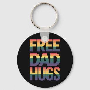 Free Pappa Hugs LGBTQ Gay pride Month Proud Ally Nyckelring