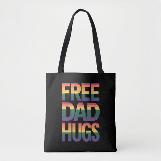Free Pappa Hugs LGBTQ Gay pride Month Proud Ally Tygkasse (Framsida)