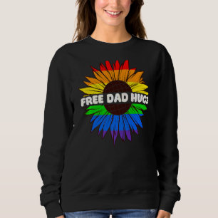 Free Pappa Hugs Pride Solros Lgbtq Rainow Graphic T Shirt