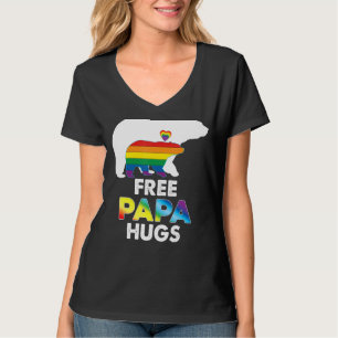 Free Pappa Hugs Rainbow Bear Lgbt Pride Gay Lesbis T Shirt