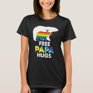 Free Pappa Hugs Rainbow Bear Lgbt Pride Gay Lesbis T Shirt