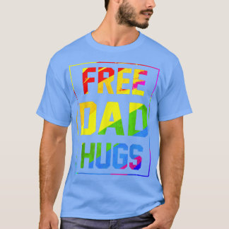 Free Pappa Hugs Rainbow LGBT Flagga Pride Tie Dye T Shirt