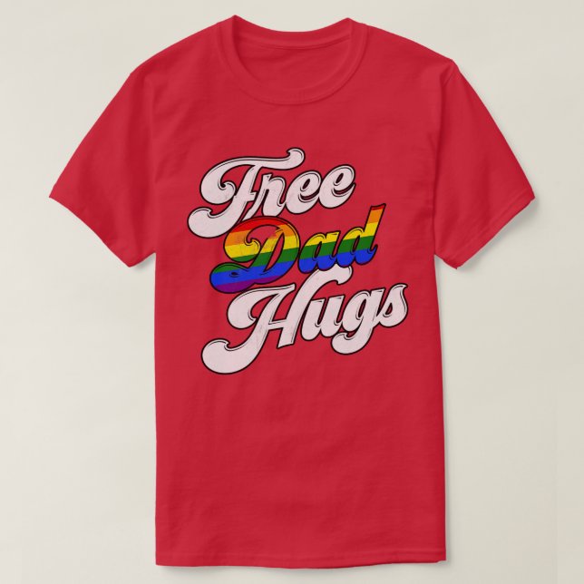 Free Pappa Hugs T Shirt (Design framsida)