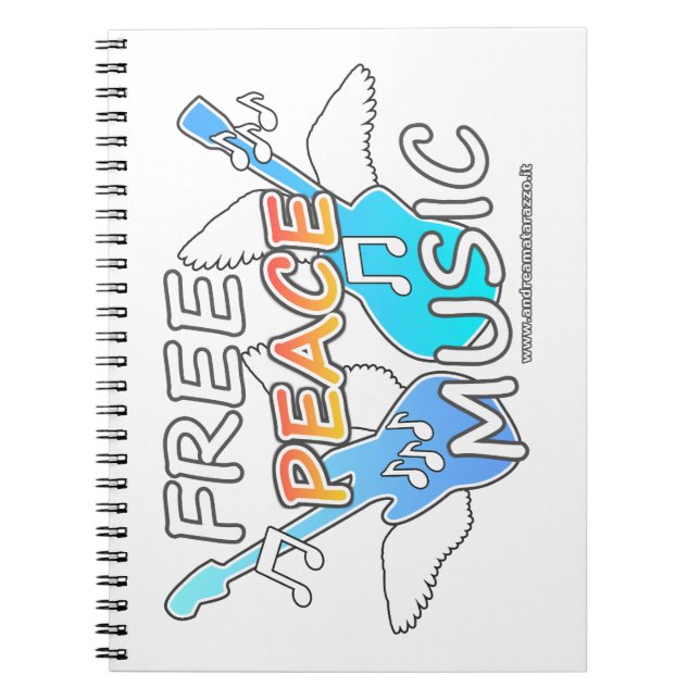 Free Peace Music Anteckningsbok (Framsidan)