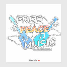 Free Peace Music Klistermärken