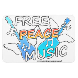 Free Peace Music Magnet