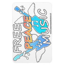 Free Peace Music Magnet