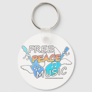 Free Peace Music Nyckelring