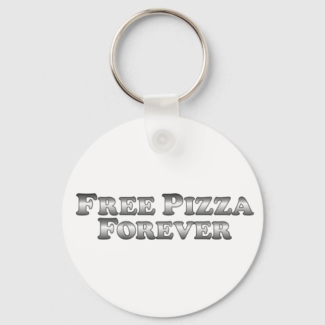 Free Pizza Forever - Basic Nyckelring (Framsida)