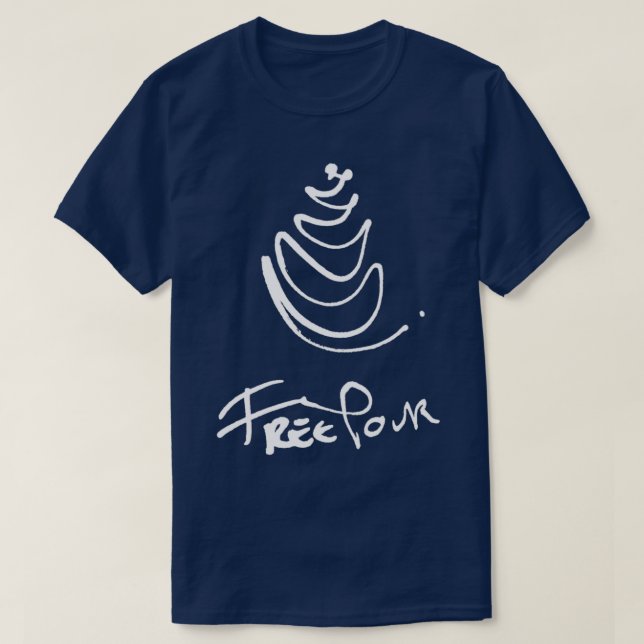 Free Pour Black and White Edition Large T Shirt (Design framsida)