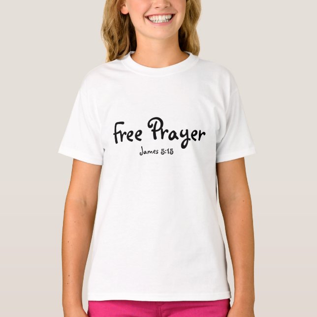 Free Prayer-girl-snyggt Tee Shirt (Framsida)