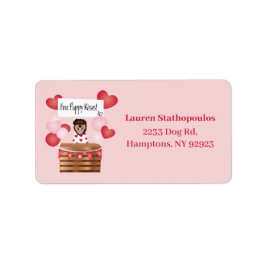 Free Puppy Kisses Valentine Hund Adressetikett