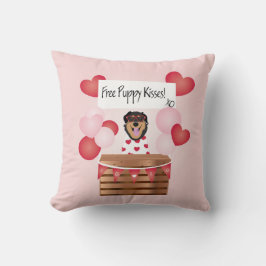 Free Puppy Kisses Valentine Hund Kudde