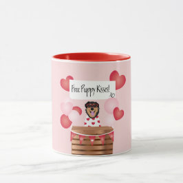 Free Puppy Kisses Valentine Hund Mugg