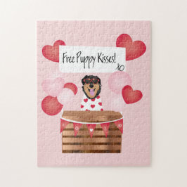 Free Puppy Kisses Valentine Hund Pussel
