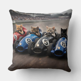 Free racing kittens pillow kudde
