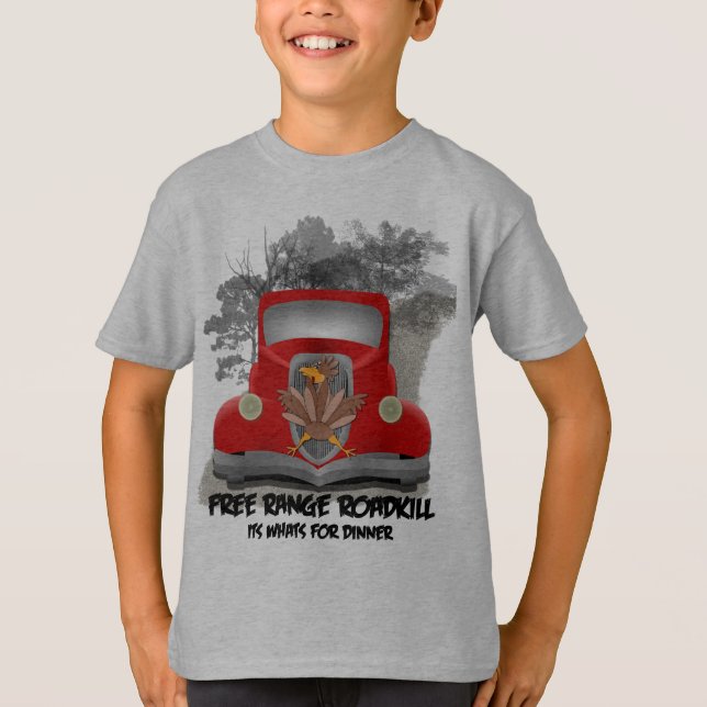 Free Range Roadkill Sweatshirt Tee Shirt (Framsida)