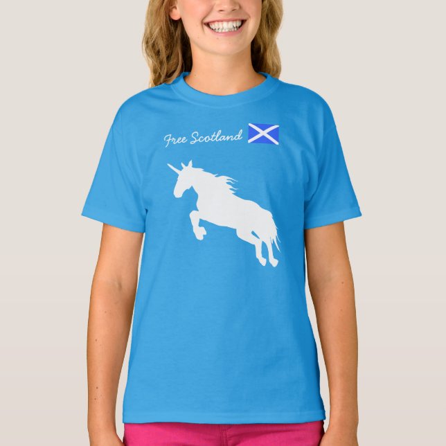 Free Scotland Unicorn Tee (Framsida)