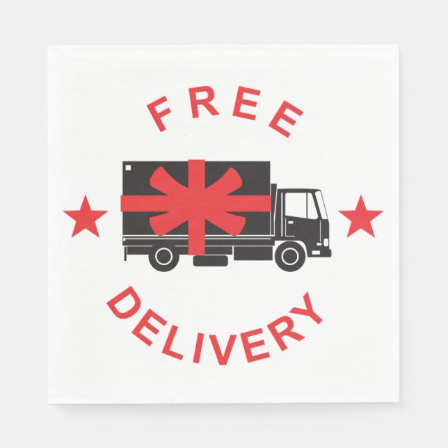 Free Shipping Delivery Truck Pappersservett (Framsidan)