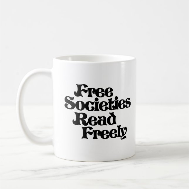 Free Societies Read Freely Kaffemugg (Vänster)