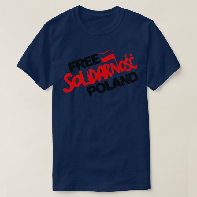 Free Solidarnosc Polen T Shirt (Design framsida)