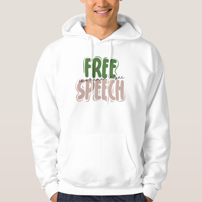 Free Speech Is a Human Right Hoodie (Framsida)