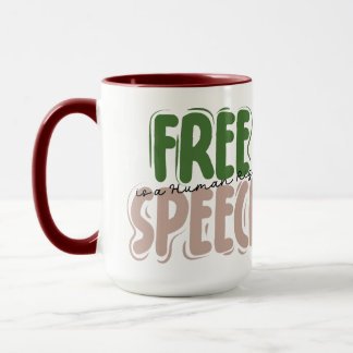 Free Speech Is a Human Right Mugg