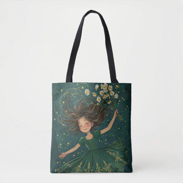 Free Spirit Girl Tote Tygkasse (Framsida)