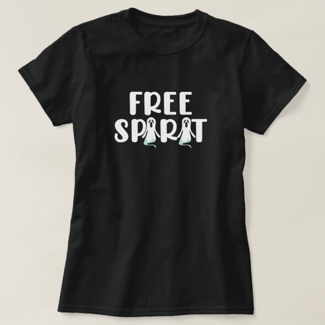 Free Spirit Halloween Ghost T-Shirt (Design framsida)
