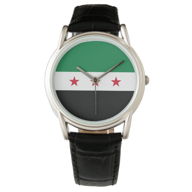 Free Syrien Flagga Watch Armbandsur (Framsida)