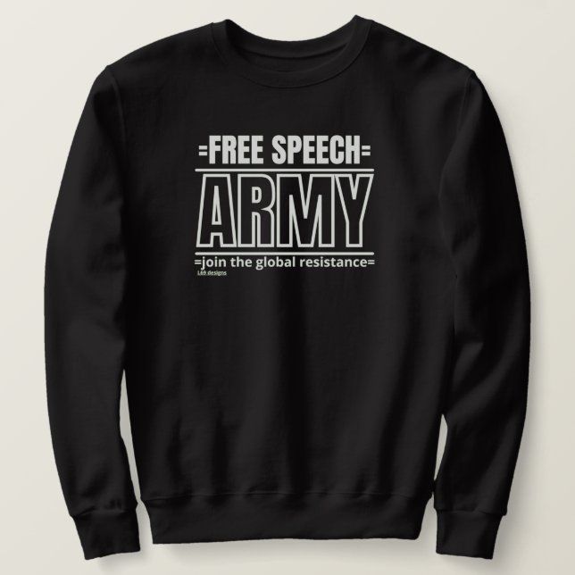 "FREE TAL ARMY 2" LÅNG ÄRMAD TRÖJA (Design framsida)