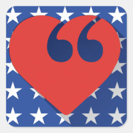 Free Tal USA Kärlek Stickers Fyrkantigt Klistermärke