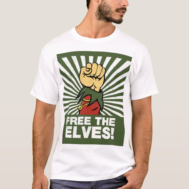 Free the elves! t shirt (Framsida)