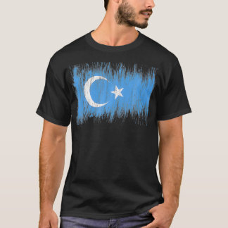 FREE THE UYGHURS UIGHUR FLAG EAST TURKESTAN XINJIA T SHIRT