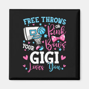 Free Throws eller Rosa Bows Gigi Kärlek You Cute G Magnet