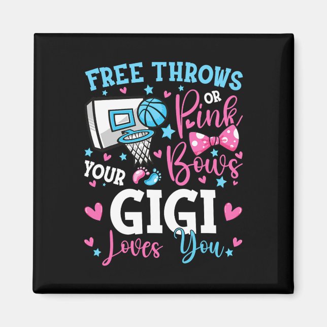 Free Throws eller Rosa Bows Gigi Kärlek You Cute G Magnet (Framsidan)