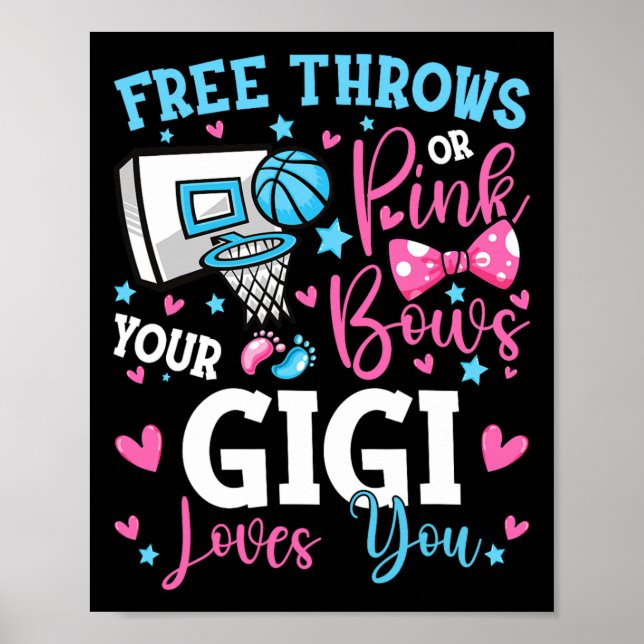 Free Throws eller Rosa Bows Gigi Kärlek You Cute G Poster (Framsidan)