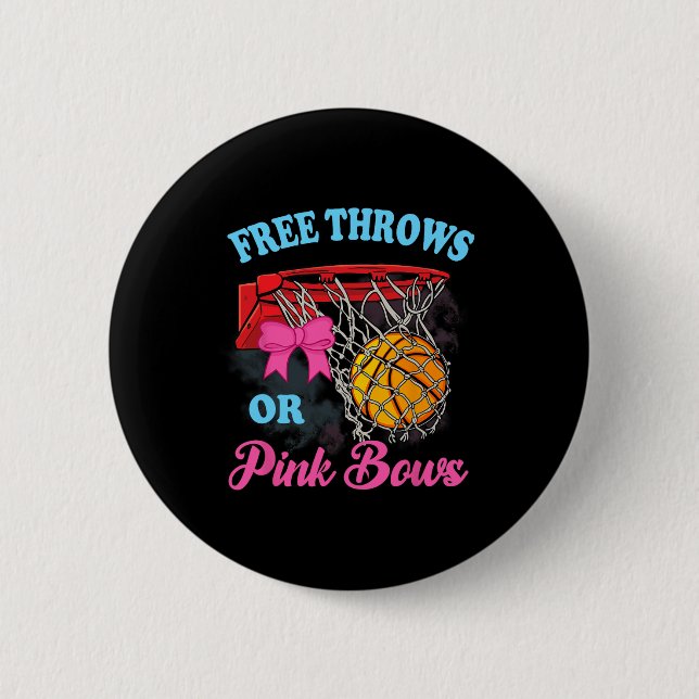 Free Throws eller Rosa Bows Gravid Rosa Blue Gende Knapp (Framsida)