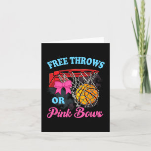 Free Throws eller Rosa Bows Gravid Rosa Blue Gende Kort