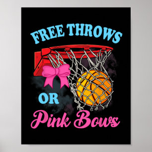Free Throws eller Rosa Bows Gravid Rosa Blue Gende Poster