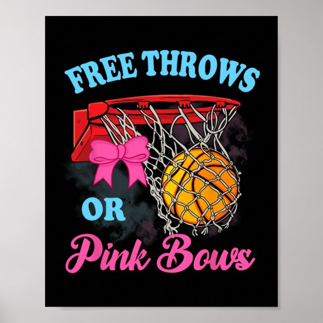 Free Throws eller Rosa Bows Gravid Rosa Blue Gende Poster (Framsidan)