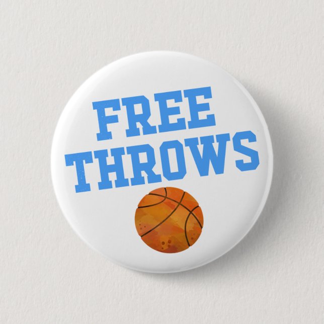 Free Throws Team Boy Gender Reveal Party Knapp (Framsida)