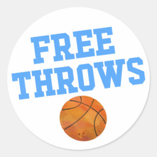 Free Throws Team Boy Gender Reveal Party Runt Klistermärke