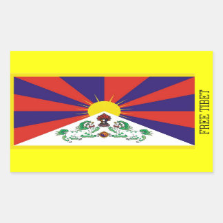 Free Tibet Sticker Rektangulärt Klistermärke