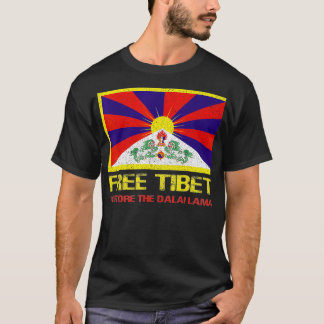 Free Tibet Tibetan Flag Emblem Restore The Dalai L T Shirt
