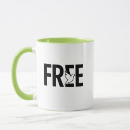 Free Typography Dove Symbol Design Mugg
