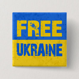 Free Ukraina Grunge Flagga Knapp