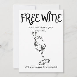 Free Vin - Bridesmaid Frieri Tack Kort