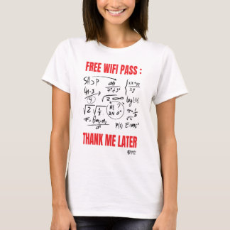 Free Wifi Women White T Shirt